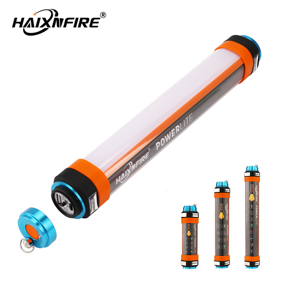 Haixnfire LED Camping Lantern with Magnet Tent Light USB Outdoor Emergency Power Light Flashlight Mosquito Repellent